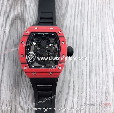 JB Factory Swiss Richard Mille RM 052-01 Tourbillon Skull Watch Red Version