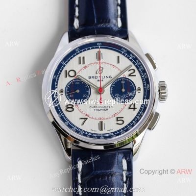 GF Factory Breitling Premier B01 Bentley Limited Edition Watch A7750 Blue Arabic Markers 42mm