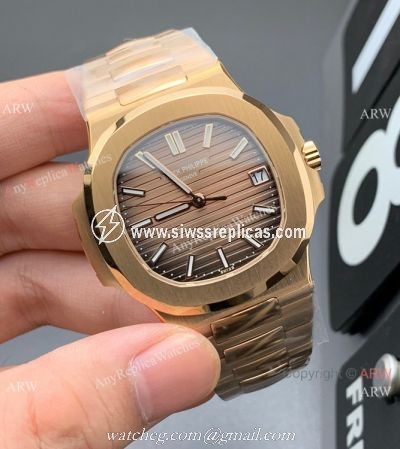3K Factory Patek Philippe Nautilus 5711R Rose Gold with Brown Dial Watch
