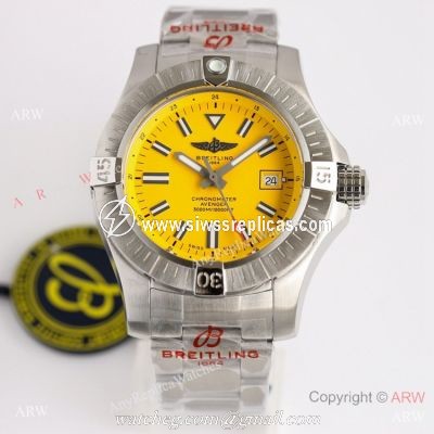 (GF) Swiss Breitling Avenger Automatic 45 Seawolf Yellow Watch Asia 2824 Movement