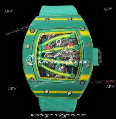 High End Replica Richard Mille 59-01 Tourbillon Yohan Blake Green Watch