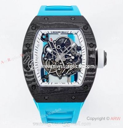 ZF Favtory Richard Mille RM 055 Bubba Watson NTPT Carbon Blue Watch 42mm