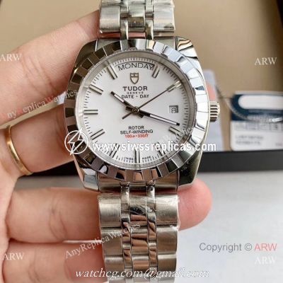 Copy TUDOR Glamour Date+Day Watch m56000 White Dial Watches