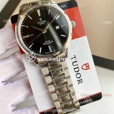 Swiss Quality Copy Tudor Geneve Ultra-thin Citizen 8215 Watches Stainless Steel Black Dial