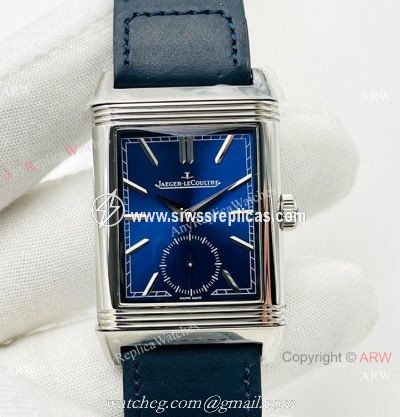 (ANF ) Grade 1A Replica Jaeger-LeCoultre Reverso Classic Large Duoface Small Seconds Watch 29mm Blue Dial