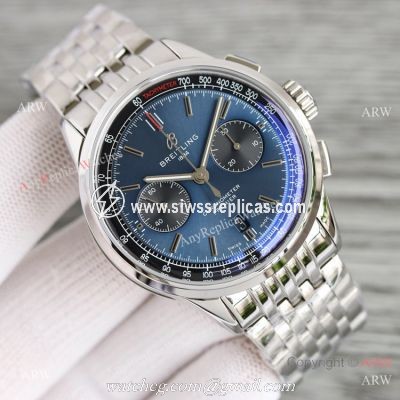Swiss Breitling Premier BLS A7750 Chronograph Bucherer Blue Face Replica Watch