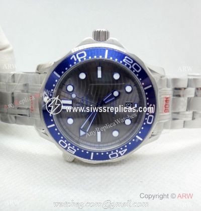New Replica Omega Seamaster Diver 300m Watch Stainless Steel Case Blue Bezel
