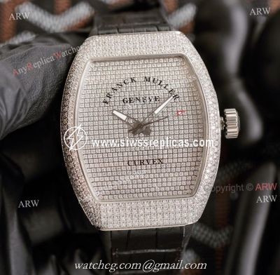 Iced Out Franck Muller V45 SC DT Diamond Watch High Quality Replica
