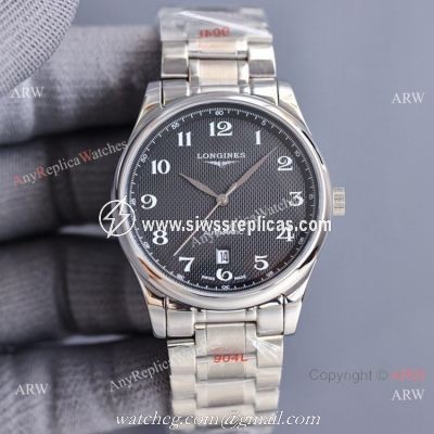Swiss Quality Copy Longines Master 40 Date Stainless Steel Arabic Numerals 8215 Movement
