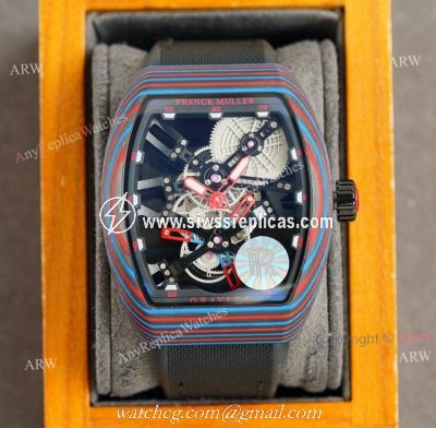High Quality Replica Franck Muller Watches For Men Franck Muller Gravity Skeleton Carbon Case