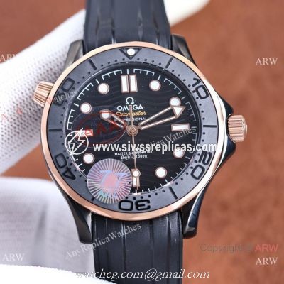 Swiss Quality Replica Omega Seamaster Diver 300m Watch Black Venom 42mm
