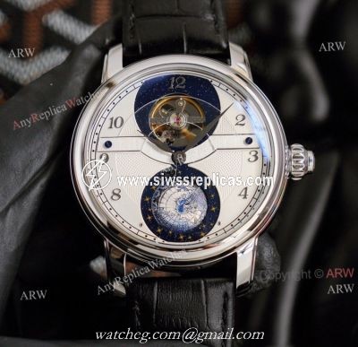 White Face Montblanc Tourbillon Geosphere Watch Replica For Men Size 42mm