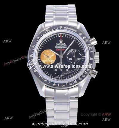New Omega Speedmaster Moonwatch Black Ceramic Watch OM Factory 42mm Replica