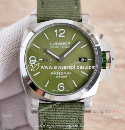 NEW! Clone Panerai Luminor Marina Esteel &8216;Verde Smeraldo PAM01356 Watch Olive Green 44mm