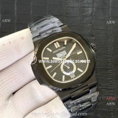 High Qaulity Replica Patek Philippe Nautilus Annual Calendar All Black Watch
