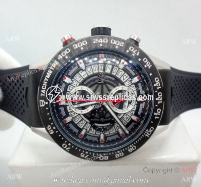 Copy Tag Heuer Carrera Calibre 01 Black Chronograph Dial watch 45mm