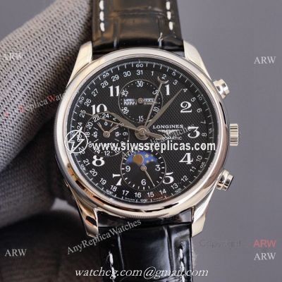 Swiss Quality Longines Master Moon Phase 40 Watch Citizen Black Dial