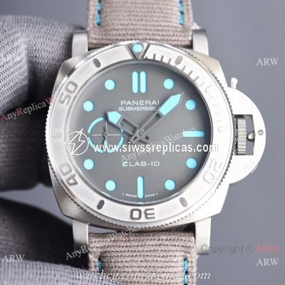 Knockoff Panerai Submersible eLAB-ID pam1225 Wrist Gray Recycled PET Nylon Strap