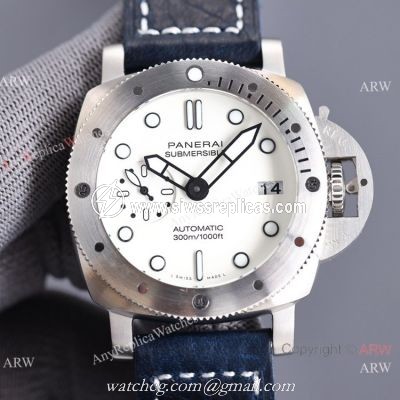 New Knockoff Panerai PAM01223 Submersible 42mm Watch White Dial