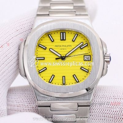 PFF Factory Swiss Patek Philippe Nautilus &8216;Lemon Superwatchman &8216; Edition Watch New Arrival!