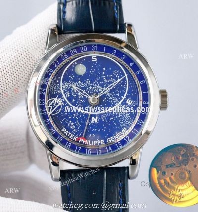 Copy Patek Philippe Grand Complications Celestial Blue Dial 8215 watch