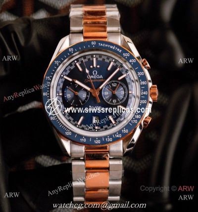 Best Quality Omega Speedmaster Racing Watches Two Tone Rose Gold