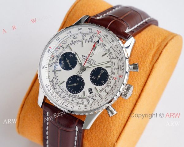 Swiss Grade 1 Breitling Navitimer 01 White Panda Dial Watch Valjoux 7750 Movement Swiss Grade 1 Breitling Navitimer 01 White Panda Dial Watch Valjoux 7750 Movement