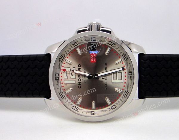 Replica Chopard Gran turismo Watch XL Gray Dial w/rubber band Replica Chopard Gran turismo Watch XL Gray Dial w/rubber band