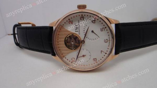 Rose Gold IWC TOURBILLON SCHAFFHAUSEN Automatic White Face Rose Gold IWC TOURBILLON SCHAFFHAUSEN Automatic White Face