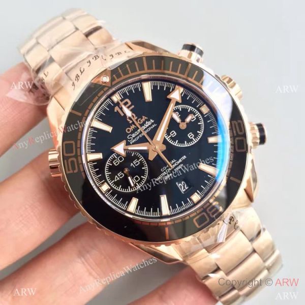 (OM)New Copy Swiss Omega Seamaster 9901 Watch Rose Gold Black Face (OM)New Copy Swiss Omega Seamaster 9901 Watch Rose Gold Black Face