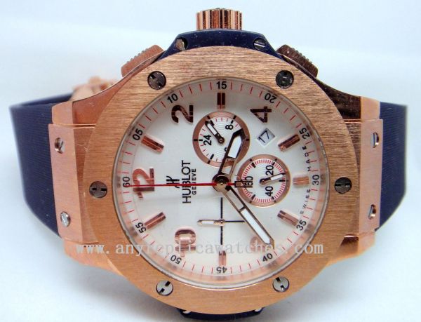 HUBLOT GENEVE BIG BANG GOLD CASE White Chronograph HUBLOT GENEVE BIG BANG GOLD CASE White Chronograph