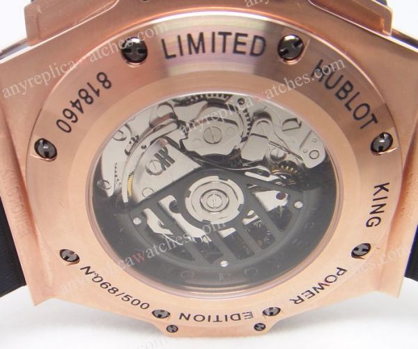 Hublot KING POWER GOLD 48mm Bezel in Red Gold and Black Rubber Hublot KING POWER GOLD 48mm Bezel in Red Gold and Black Rubber