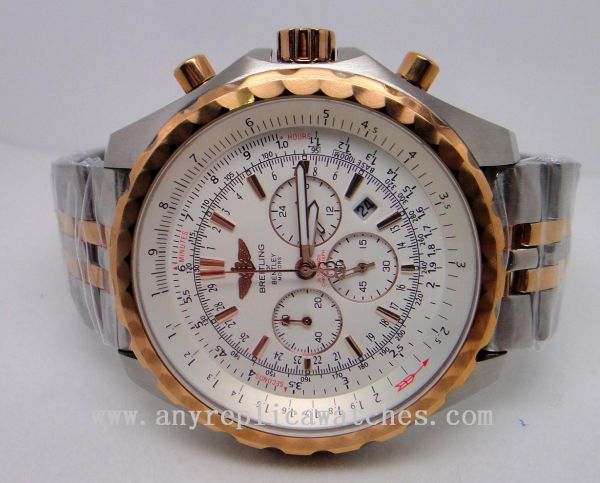 Breitling For Bentley Motors White Face 2-Tone Watch Replica Breitling For Bentley Motors White Face 2-Tone Watch Replica