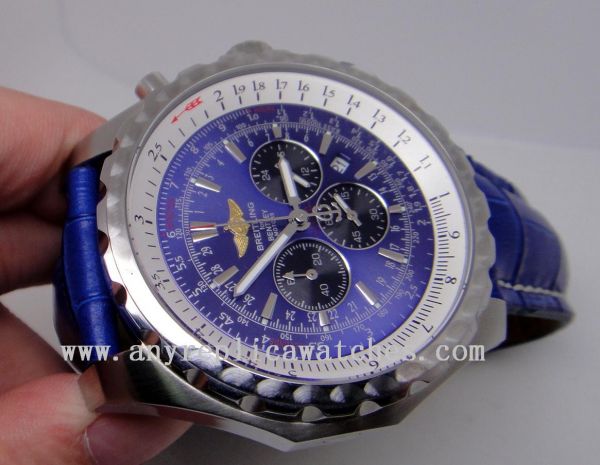 Copy Breitling Bentley Blue Chronograph Blue Leather watch Copy Breitling Bentley Blue Chronograph Blue Leather watch