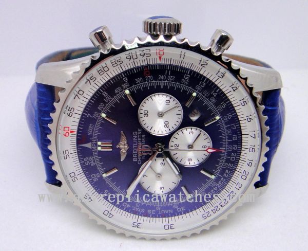 Breitling Navitimer Blue Dial / Blue Leather Men Watch Breitling Navitimer Blue Dial / Blue Leather Men Watch