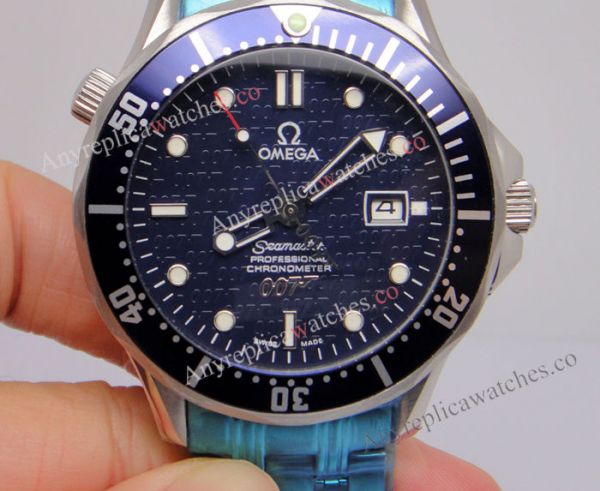 Omega 007 Watch Replica James Bond Blue 007 Face Automatic 40mm Omega 007 Watch Replica James Bond Blue 007 Face Automatic 40mm