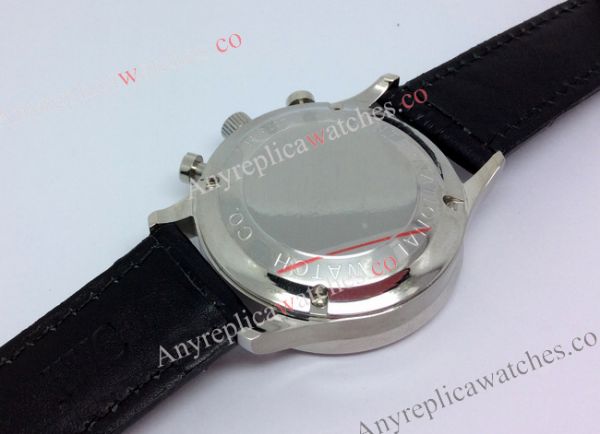 IWC Schaffhausen SS White Face Rose Gold Number Black Leather Replica Watch IWC Schaffhausen SS White Face Rose Gold Number Black Leather Replica Watch