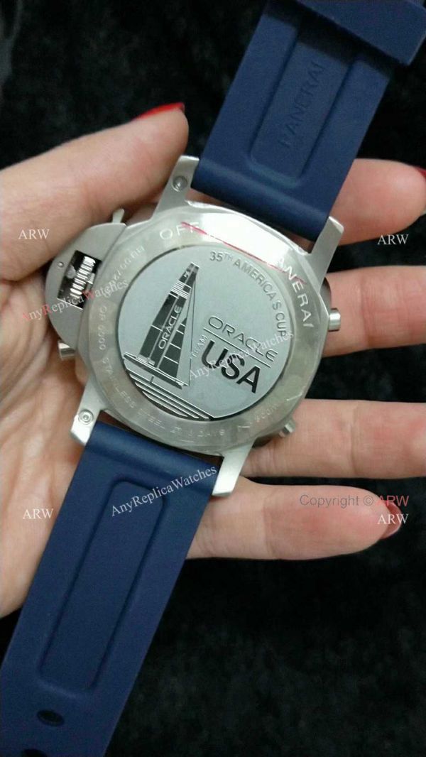 Panerai Luminor PCYC Chrono SS Blue Face Watch Replica Panerai Luminor PCYC Chrono SS Blue Face Watch Replica