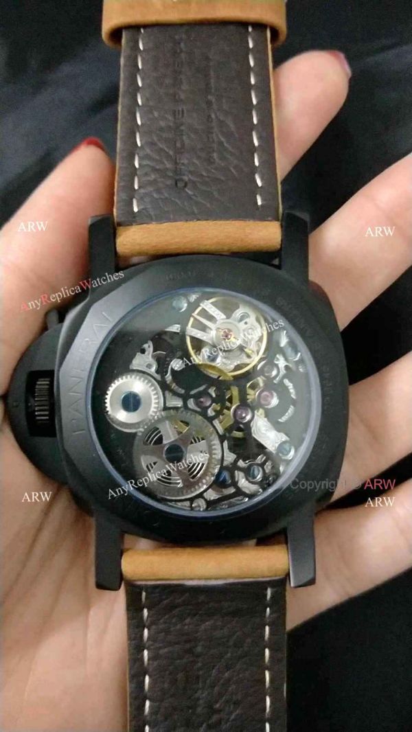 Panerai Radiomir Tourbillon GMT Skeleton PAM348 Watch Black Case Best Copy Panerai Radiomir Tourbillon GMT Skeleton PAM348 Watch Black Case Best Copy
