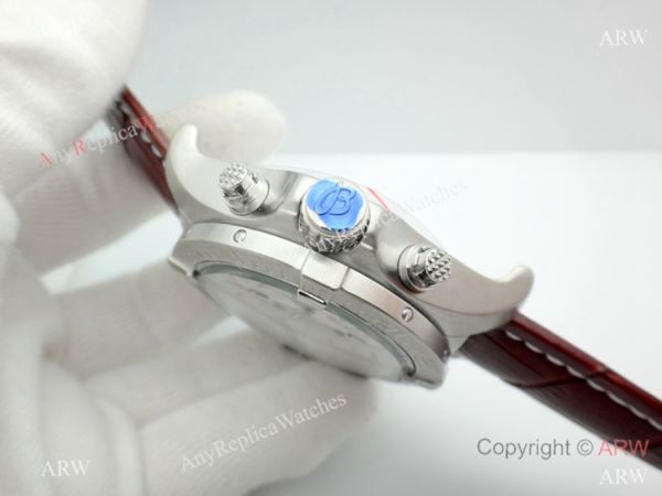 Replica Breitling Super Avenger II White Dial Brown Leather Band Watch Replica Breitling Super Avenger II White Dial Brown Leather Band Watch
