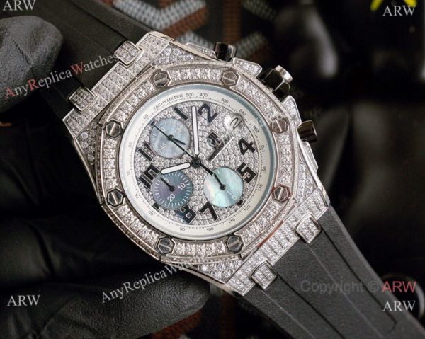 High Quality Copy Audemars Piguet Royal Oak Offshore Full Diamond Watch 44mm High Quality Copy Audemars Piguet Royal Oak Offshore Full Diamond Watch 44mm
