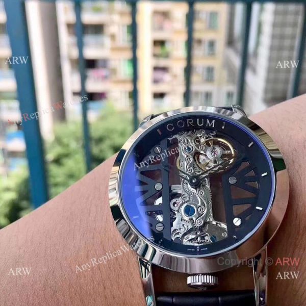 Replica Corum Skeleton Golden Bridge SS White Watch AAA Quality Replica Corum Skeleton Golden Bridge SS White Watch AAA Quality