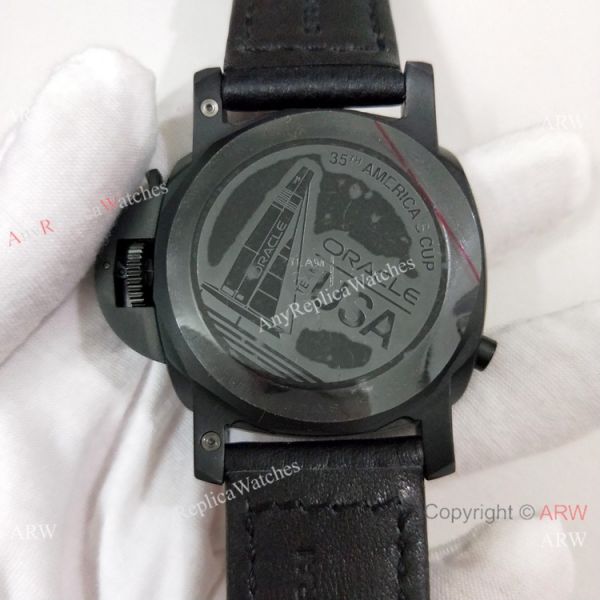 Replica Panerai Luminor GMT PAM 317 Watch Black Case Brown Markers Replica Panerai Luminor GMT PAM 317 Watch Black Case Brown Markers