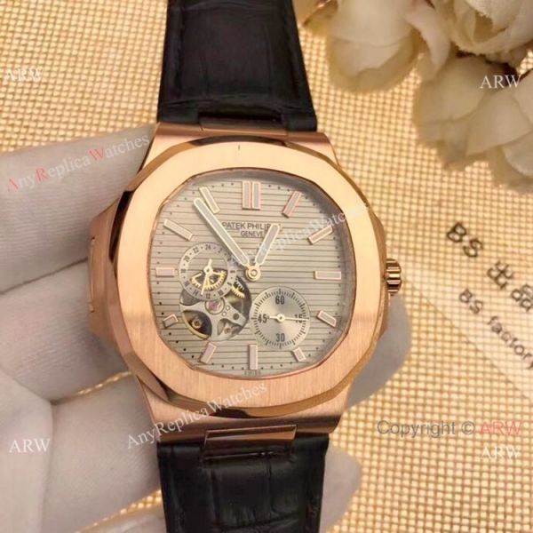 Best Replica Patek Philippe Tourbillon Nautilus Watch Rose Gold Gray Dial Best Replica Patek Philippe Tourbillon Nautilus Watch Rose Gold Gray Dial