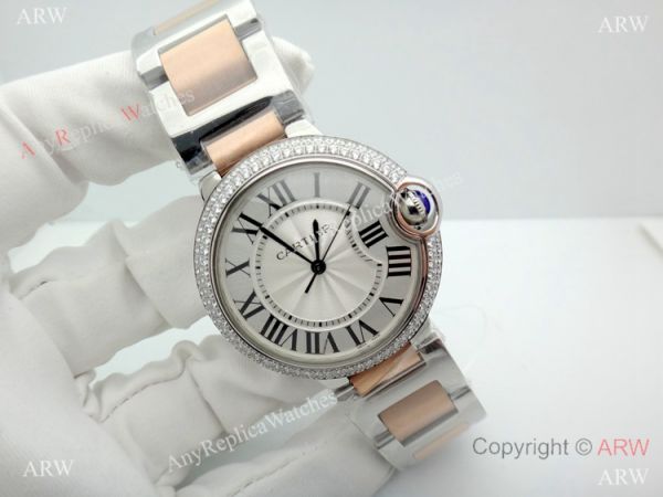 Replica Cartier Ballon Bleu 2 Tone Rose Gold Quartz Watch 36mm Replica Cartier Ballon Bleu 2 Tone Rose Gold Quartz Watch 36mm
