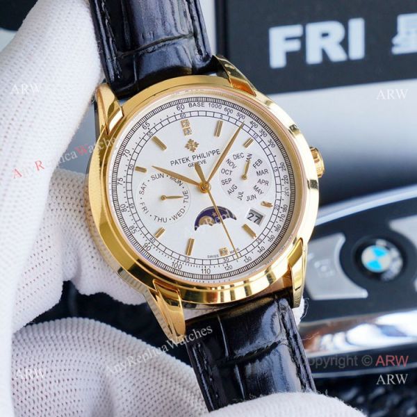 Swiss Patek Philippe Geneve Complications Moonphase Watches Gold Dial Swiss Patek Philippe Geneve Complications Moonphase Watches Gold Dial