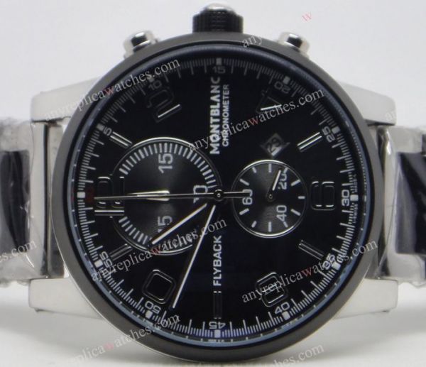 MONTBLANC FLYBACK REPLICA BLACK CHRONOGRAPH STEEL BLACK WATCH MONTBLANC FLYBACK REPLICA BLACK CHRONOGRAPH STEEL BLACK WATCH