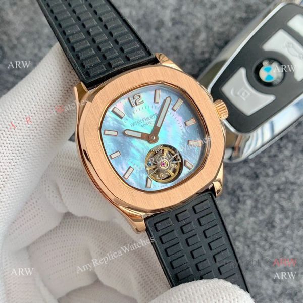 Copy Replica Patek Philippe Tourbillon Women Watch SS MOP Dial Copy Replica Patek Philippe Tourbillon Women Watch SS MOP Dial