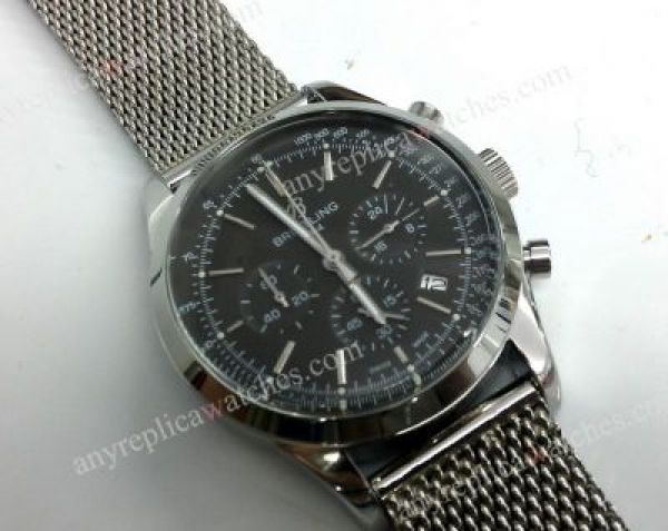 SS Breitling Transocean Chronograph Swiss Grade Black Face Men Replica SS Breitling Transocean Chronograph Swiss Grade Black Face Men Replica