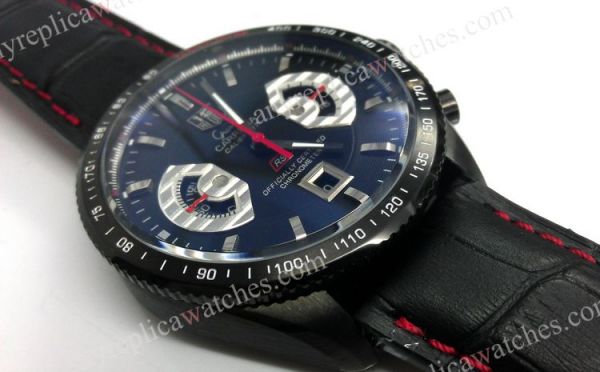 Tag Heuer Carrera Calibre 17 Rs2 All Black Leather Strap Replica Watch Tag Heuer Carrera Calibre 17 Rs2 All Black Leather Strap Replica Watch